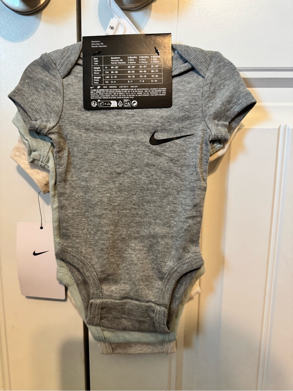 3 pack Nike Short-Sleeve Baby Onesie